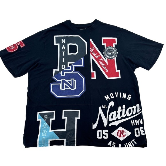 Parish Nation Other - Parish Nation Men Big Tall 4XL Black Graphic T Shirt "Moving Nation" Street Wear